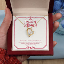 Load image into Gallery viewer, A Wonderful Person forever love gold pendant led luxury box in hand
