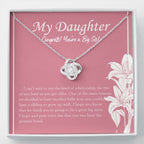 Sibling To Grow Up With love knot necklace front