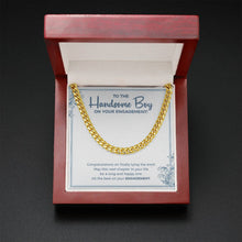 Load image into Gallery viewer, Tying The Knot cuban link chain gold mahogany box led
