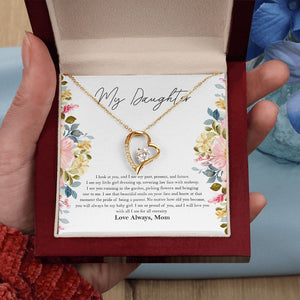 Pride of being a parent forever love gold pendant led luxury box in hand