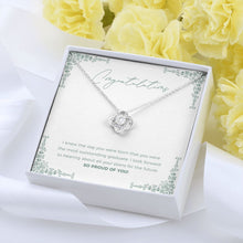 Load image into Gallery viewer, Destined To Be Outstanding love knot pendant yellow flower
