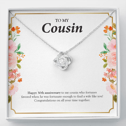 Fortunate To Find love knot necklace front