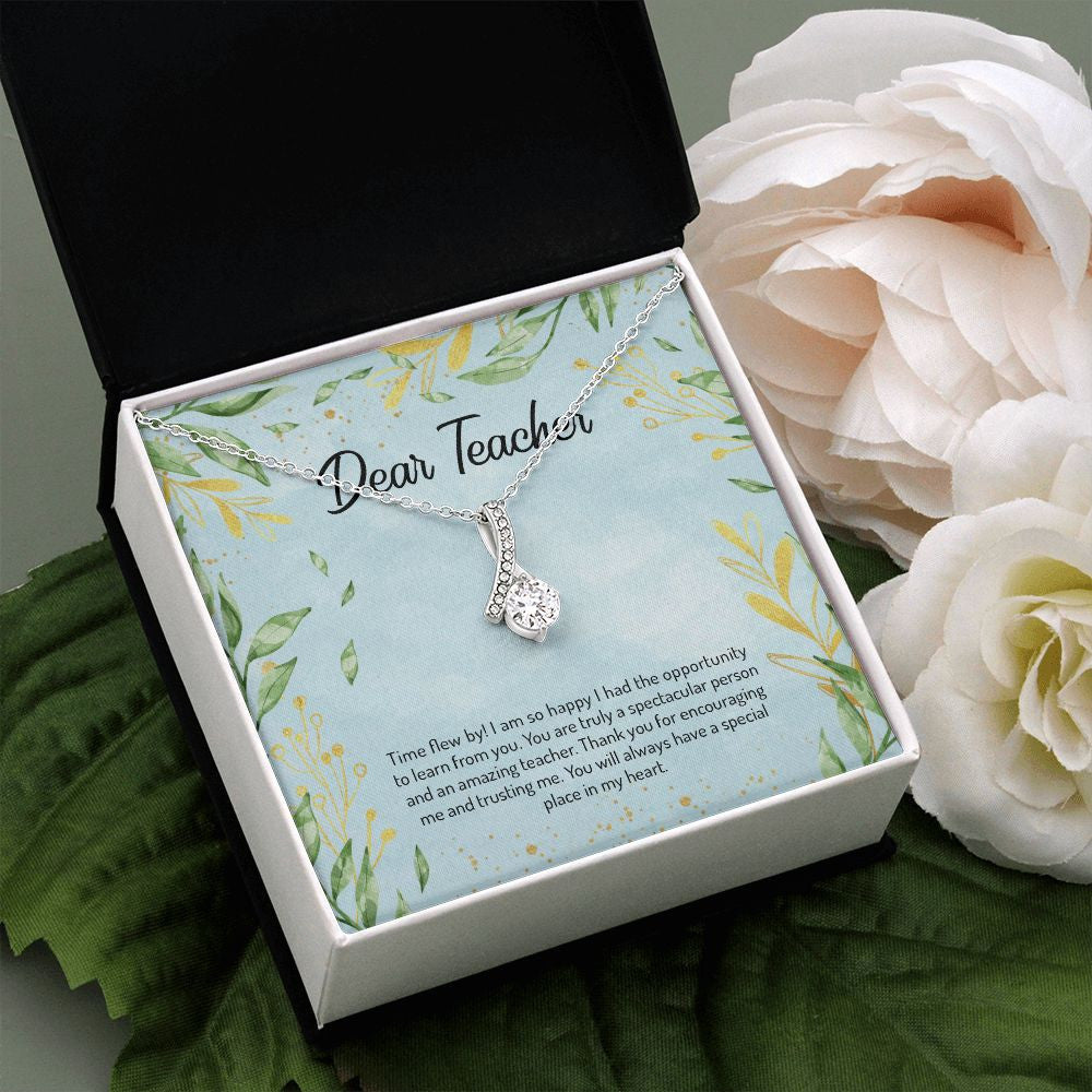 Time Flew By alluring beauty pendant white flower