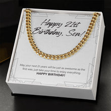 Load image into Gallery viewer, Time To Enjoy Everything cuban link chain gold standard box
