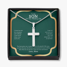 Load image into Gallery viewer, You Are My Son stainless steel cross necklace front
