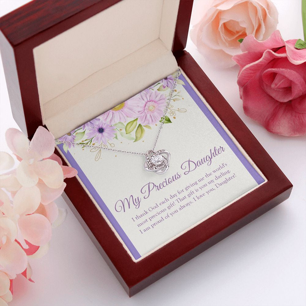 World's Most Precious Present love knot pendant luxury led box red flowers
