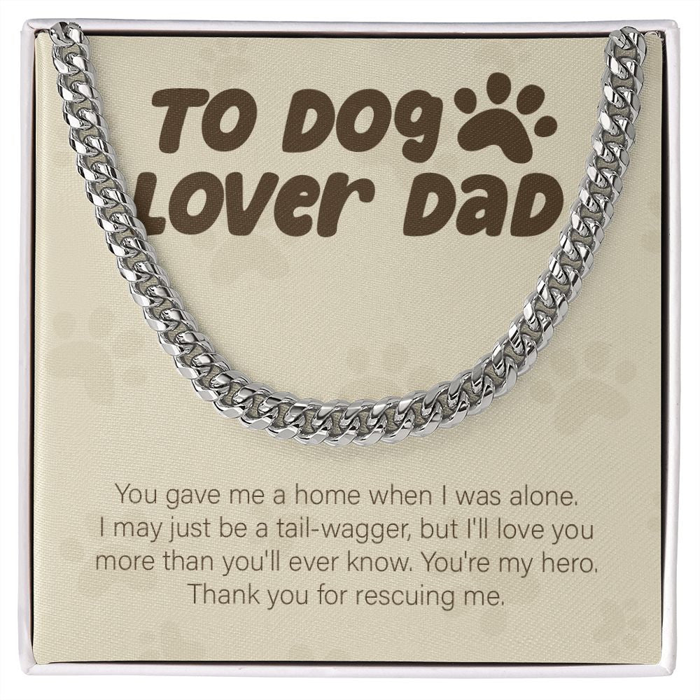 You Gave Me Home cuban link chain silver front