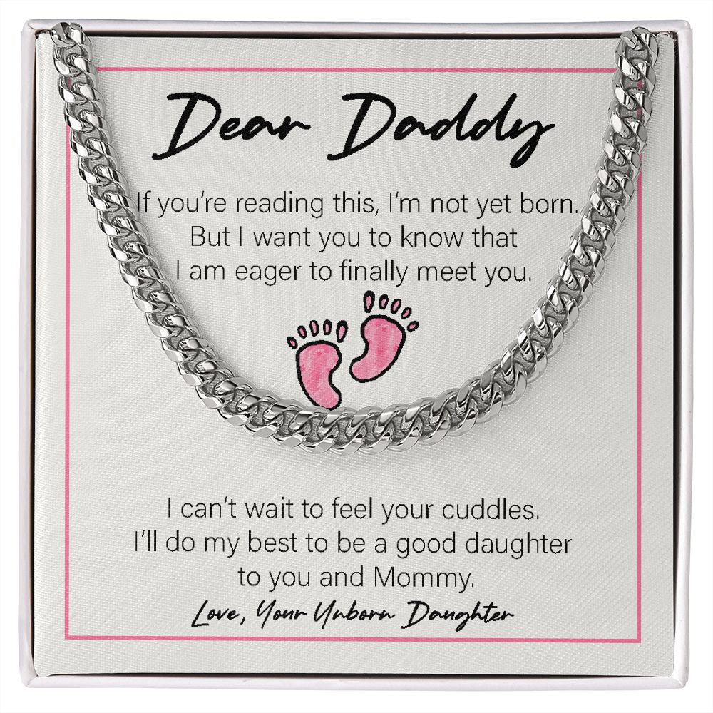 Eager To Finally Meet You cuban link chain silver front