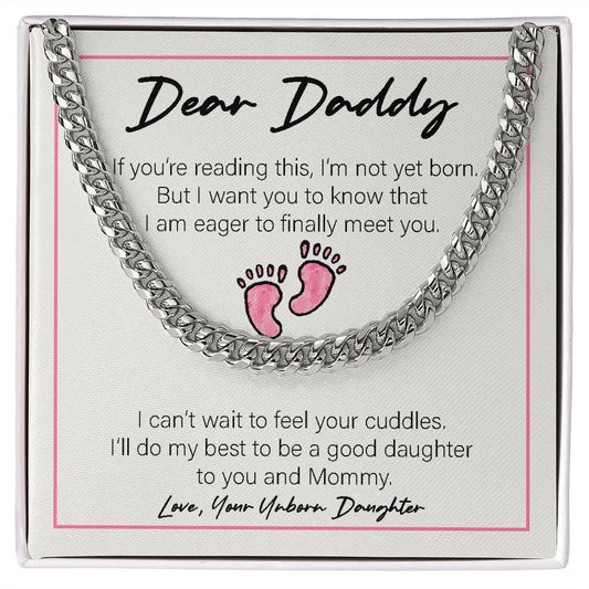 Eager To Finally Meet You cuban link chain silver front
