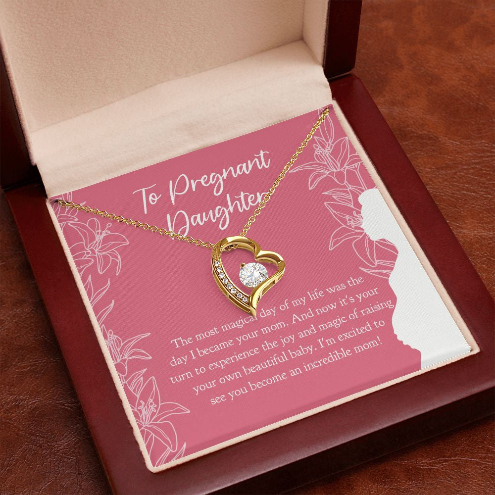 Most Magical Day Of Your Life forever love gold pendant premium led mahogany wood box