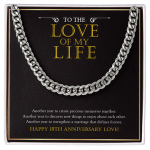 Strengthen A Marriage cuban link chain silver front