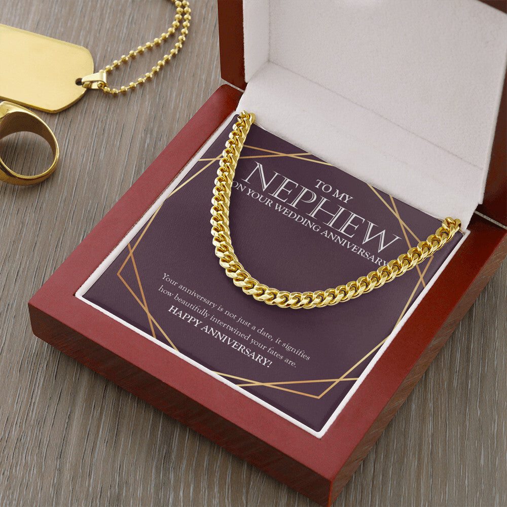 Intertwined Fate cuban link chain gold luxury led box