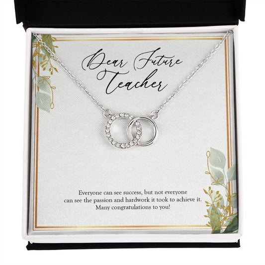 The Passion and Hard Work double circle necklace front