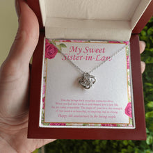 Load image into Gallery viewer, Tied The Knot love knot necklace luxury led box hand holding
