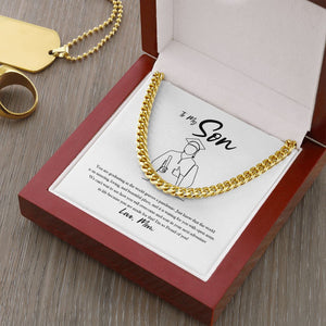 Overcome And Soar cuban link chain gold luxury led box