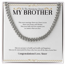 Load image into Gallery viewer, Prosper In Health cuban link chain silver front
