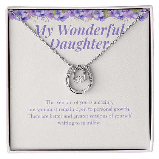 Version Of You Is Amazing horseshoe necklace front