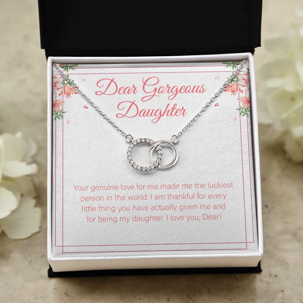 My Genuine Love double circle necklace close up