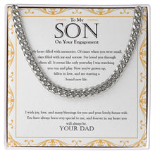 Load image into Gallery viewer, Joy And Sorrow cuban link chain silver front
