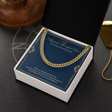 Load image into Gallery viewer, Do Deserve It cuban link chain gold box side view
