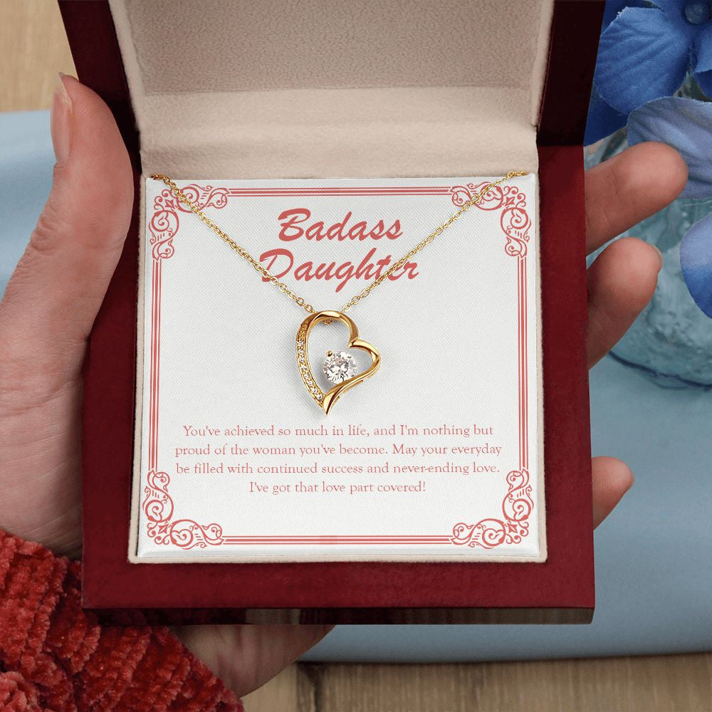 You've Achieved So Much forever love gold pendant led luxury box in hand