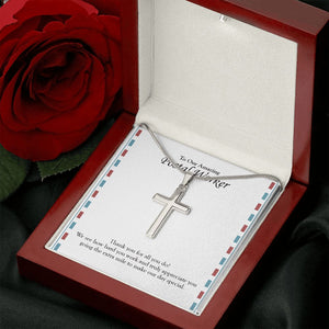 Making Your Day Special stainless steel cross luxury led box rose