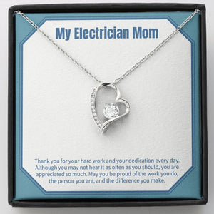 Be Proud Of Your Work forever love silver necklace front