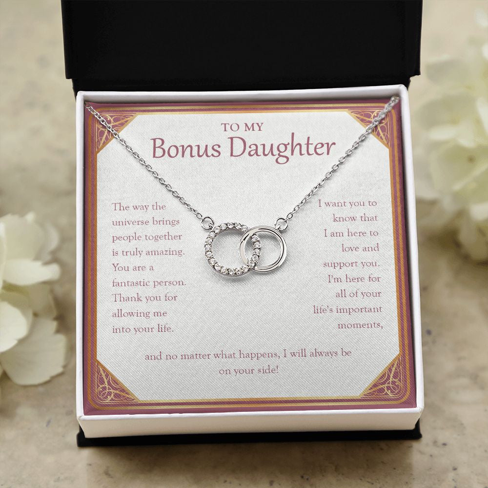 Bring People Together double circle necklace close up