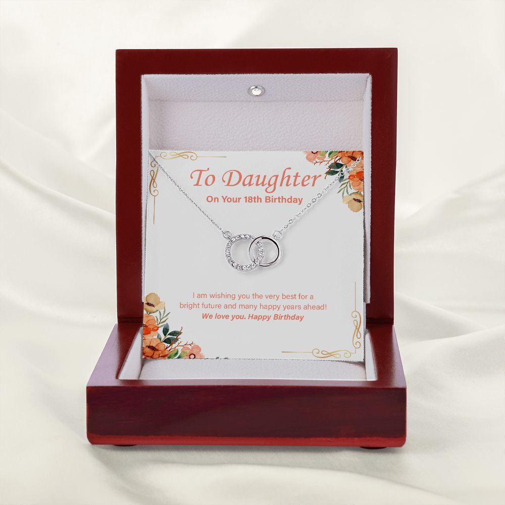 For A Bright Future double circle necklace premium led mahogany wood box