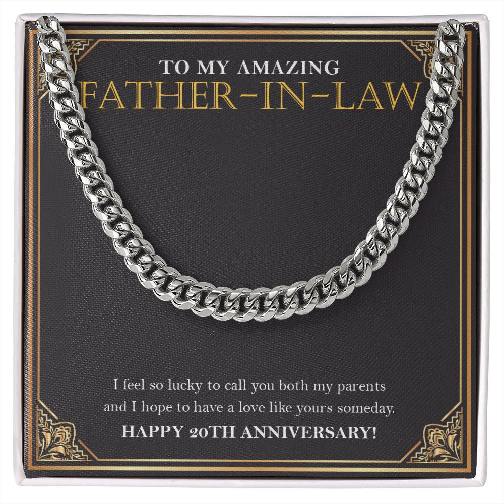 To Have A Love Like Yours cuban link chain silver front