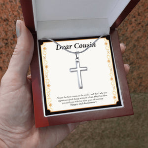 More Years In Marriage stainless steel cross luxury led box hand holding