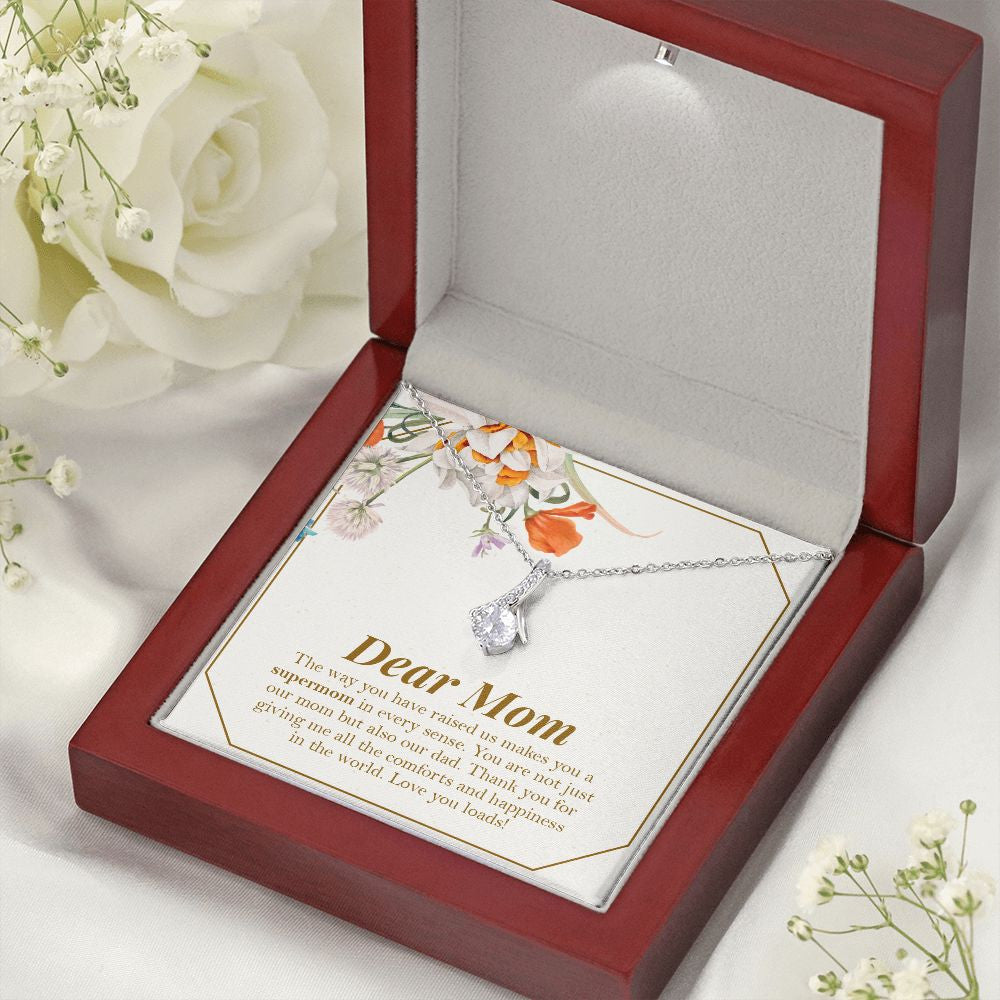 Supermom In Every Sense alluring beauty necklace premium led mahogany wood box