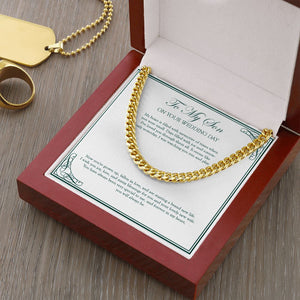 Forever In My Heart cuban link chain gold luxury led box