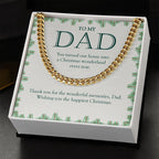 Thank You For The Wonderful Memories cuban link chain gold standard box