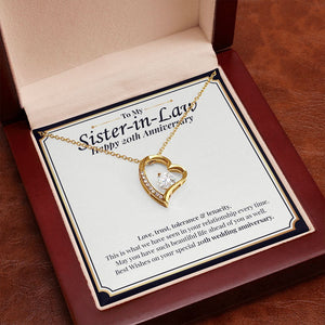 Love, Trust, Tolerance forever love gold pendant premium led mahogany wood box