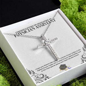 To The Most Special Place cz cross pendant close up