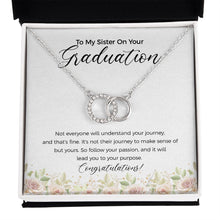 Load image into Gallery viewer, Follow Your Passion double circle necklace front
