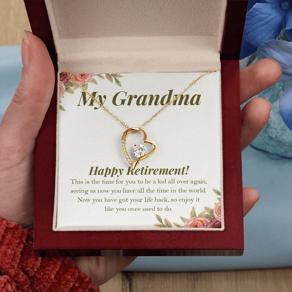 Be A Kid All Over Again forever love gold pendant led luxury box in hand