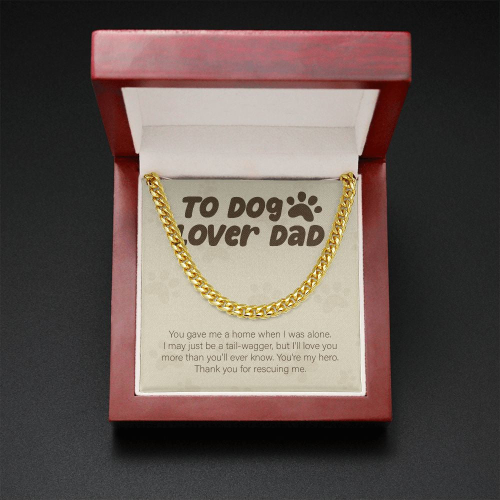 You Gave Me Home cuban link chain gold mahogany box led