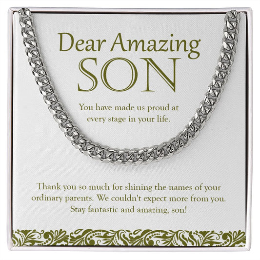 Every Stage In Your Life cuban link chain silver front