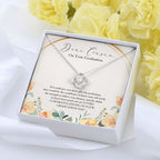 Give You Three Gifts love knot pendant yellow flower