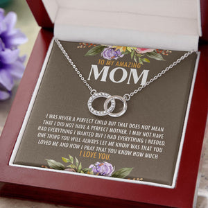 Perfect Mother double circle necklace luxury led box close up