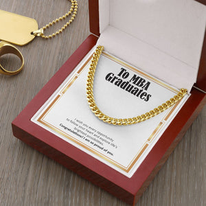 Life's Brightest Possibilities cuban link chain gold luxury led box