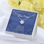 Side By Side Or Miles Apart love knot pendant yellow flower