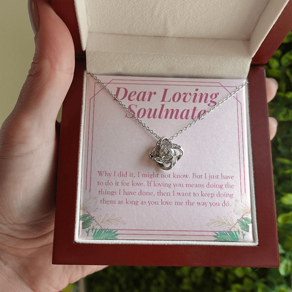 Do It For Love love knot necklace luxury led box hand holding