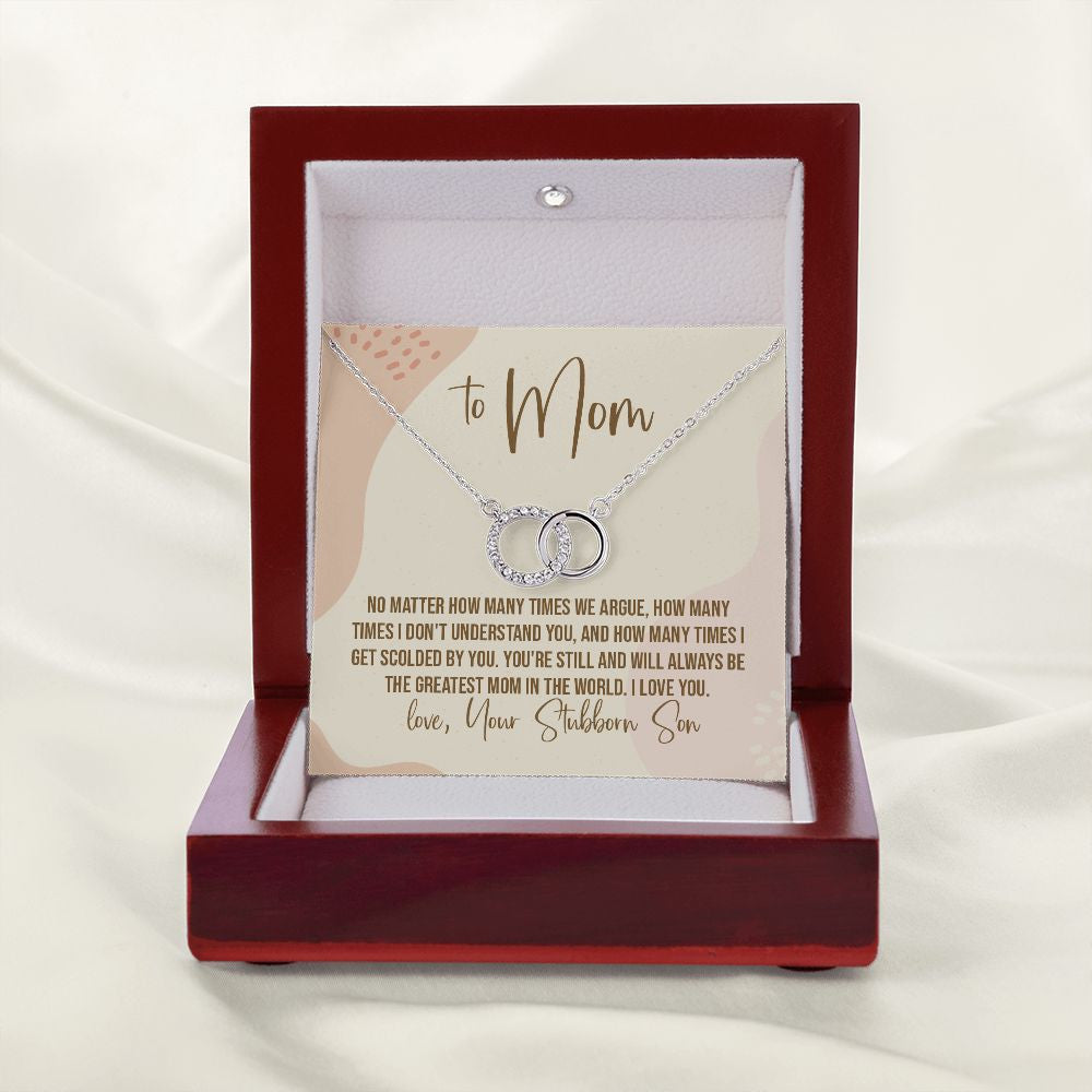 The Greatest double circle necklace premium led mahogany wood box