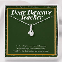 Load image into Gallery viewer, Big Heart To Teach Little Minds alluring beauty necklace front
