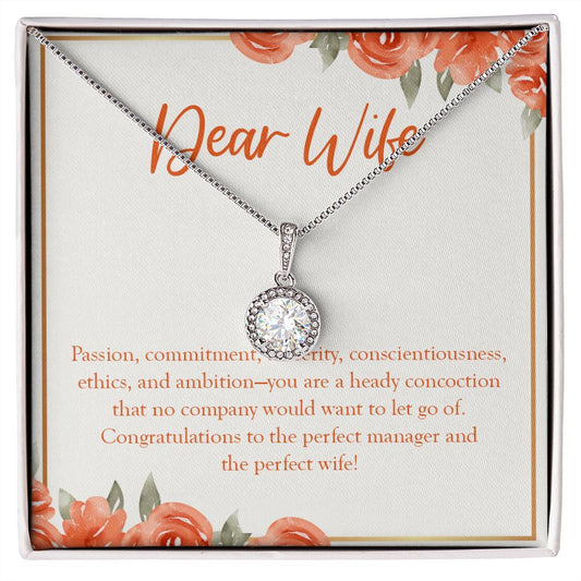 Passion, Commitment, And Sincerity eternal hope necklace front