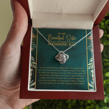 Load image into Gallery viewer, Marriage fill of adventure love knot necklace luxury led box hand holding
