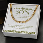 Every Stage In Your Life cuban link chain gold standard box